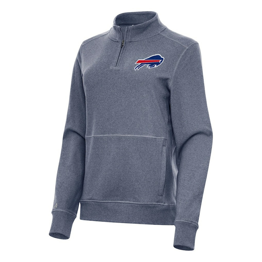 Buffalo Bills Antigua Women's Crush Quarter-Zip Jacket - Heather Navy Jackets