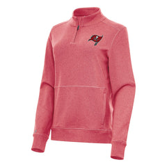 Tampa Bay Buccaneers Antigua Women's Crush Quarter-Zip Jacket - Heather Red Jackets