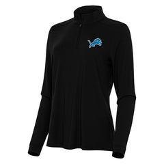 Detroit Lions Antigua Women's Intent Quarter-Zip Sweatshirt - Black Sweatshirts