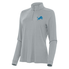Detroit Lions Antigua Women's Intent Quarter-Zip Sweatshirt - Gray Sweatshirts
