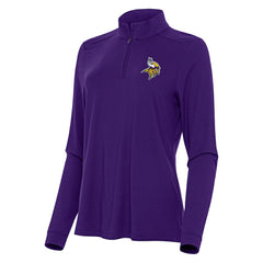 Minnesota Vikings Antigua Women's Intent Quarter-Zip Sweatshirt - Purple Sweatshirts