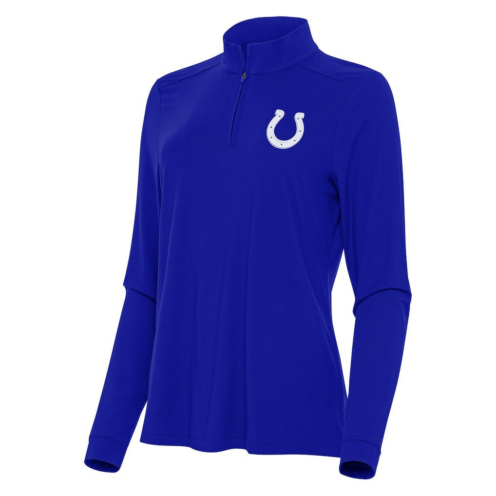 Indianapolis Colts Antigua Women's Intent Quarter-Zip Sweatshirt - Royal Sweatshirts