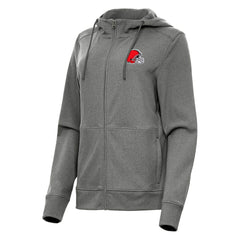 Cleveland Browns Antigua Women's Seeker Full-Zip Hoodie Jacket - Heather Charcoal Hoodies