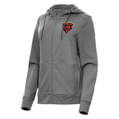 Chicago Bears Antigua Women's Seeker Full-Zip Hoodie Jacket - Heather Charcoal Hoodies