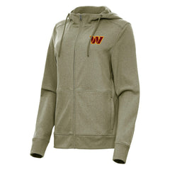 Washington Commanders Antigua Women's Seeker Full-Zip Hoodie Jacket - Heather Olive Hoodies