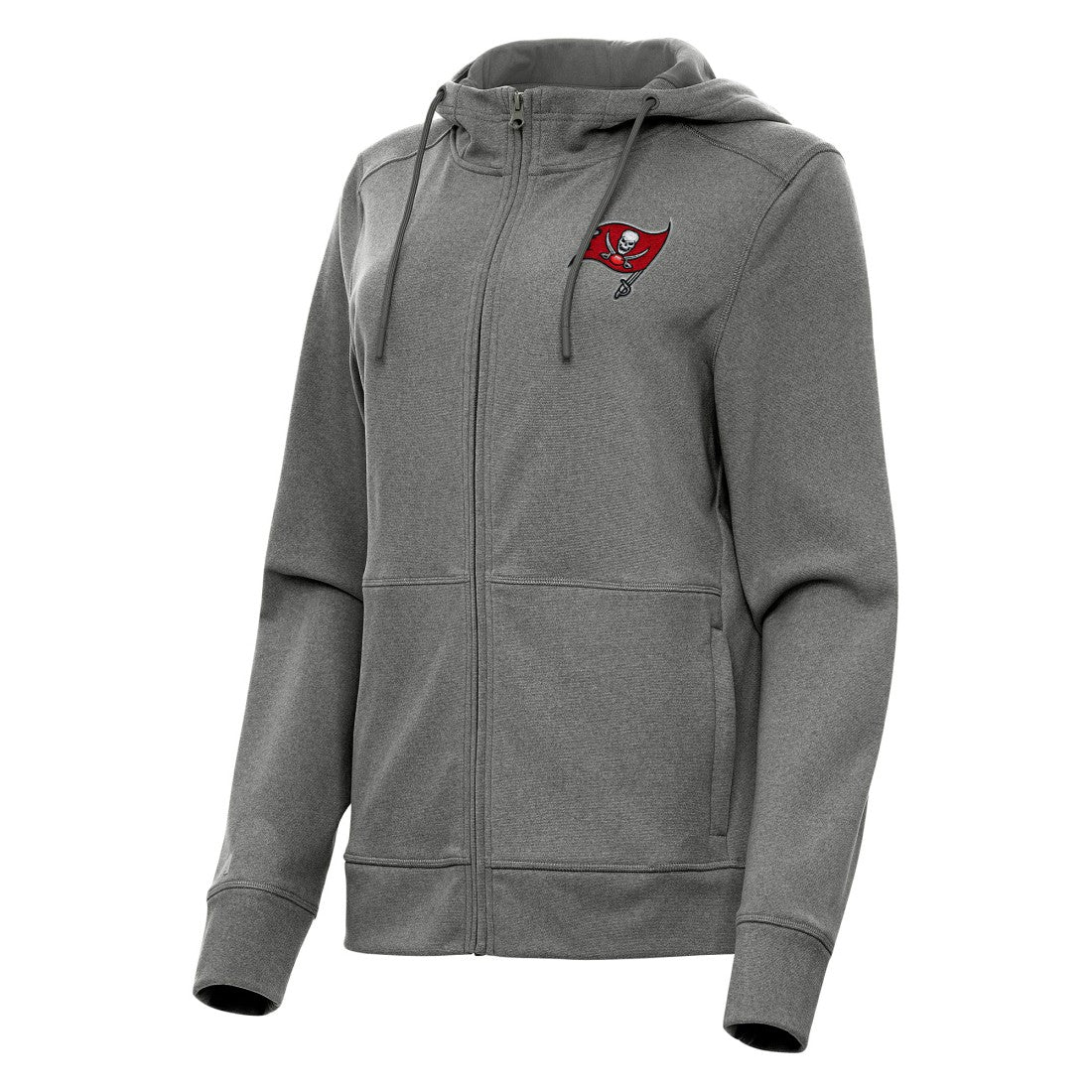 Tampa Bay Buccaneers Antigua Women's Seeker Full-Zip Hoodie Jacket - Heather Charcoal Hoodies