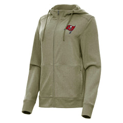Tampa Bay Buccaneers Antigua Women's Seeker Full-Zip Hoodie Jacket - Heather Olive Hoodies
