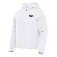 Baltimore Ravens Antigua Women's Universe Full-Zip Hoodie Jacket - White Hoodies
