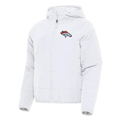Denver Broncos Antigua Women's Universe Full-Zip Hoodie Jacket - White Hoodies