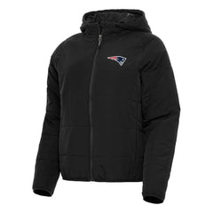 New England Patriots Antigua Women's Universe Full-Zip Hoodie Jacket - Black Hoodies