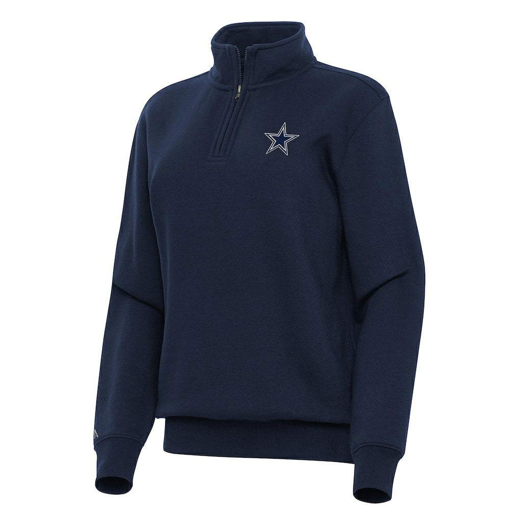 Dallas Cowboys Antigua Women's Victory Quarter-Zip Top - Navy Tops