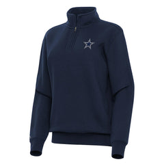 Dallas Cowboys Antigua Women's Victory Quarter-Zip Top - Navy Tops