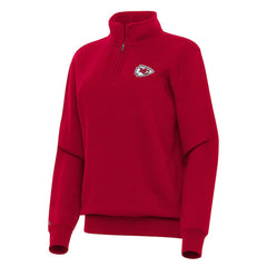 Kansas City Chiefs Antigua Women's Victory Quarter-Zip Top - Red Tops