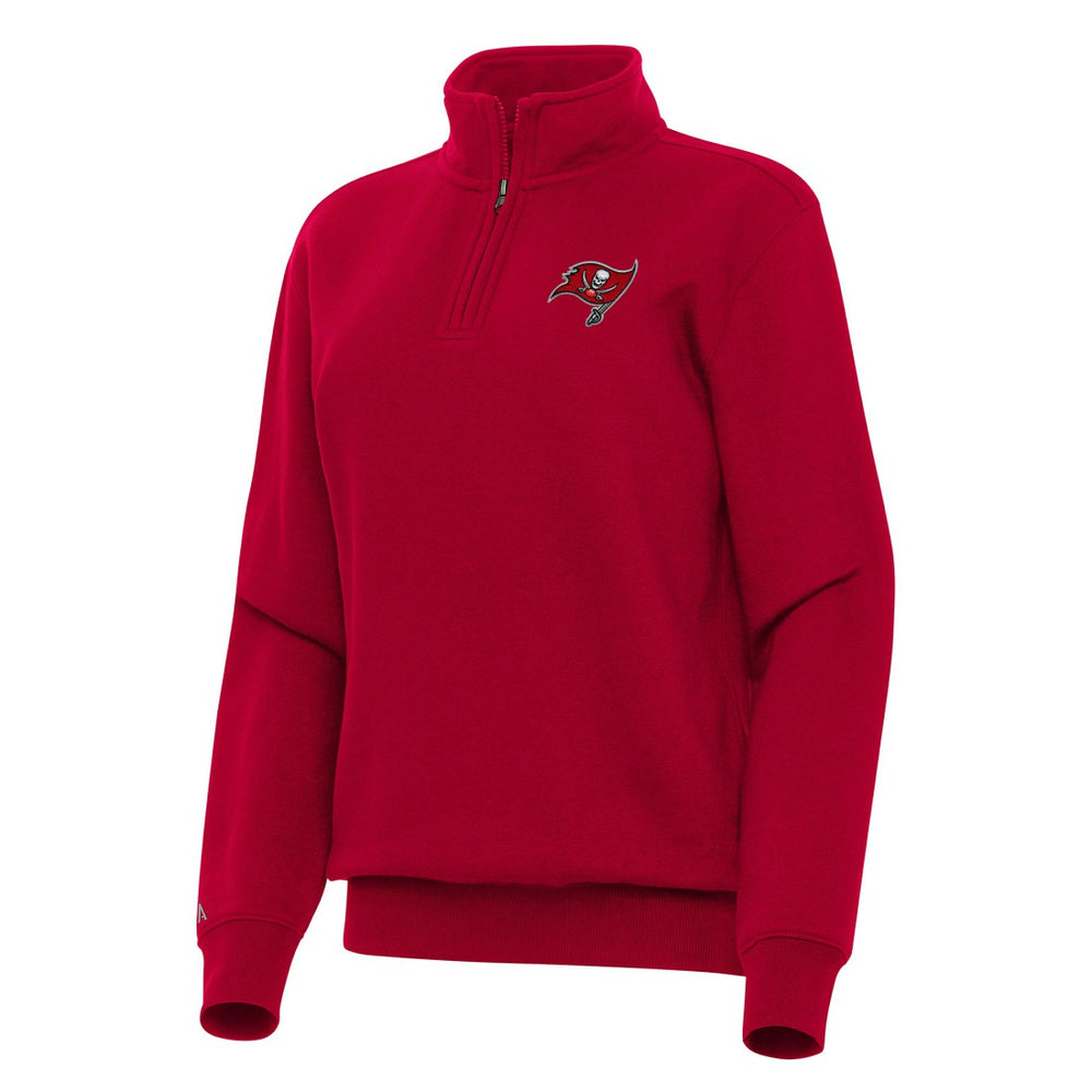 Tampa Bay Buccaneers Antigua Women's Victory Quarter-Zip Top - Red Tops