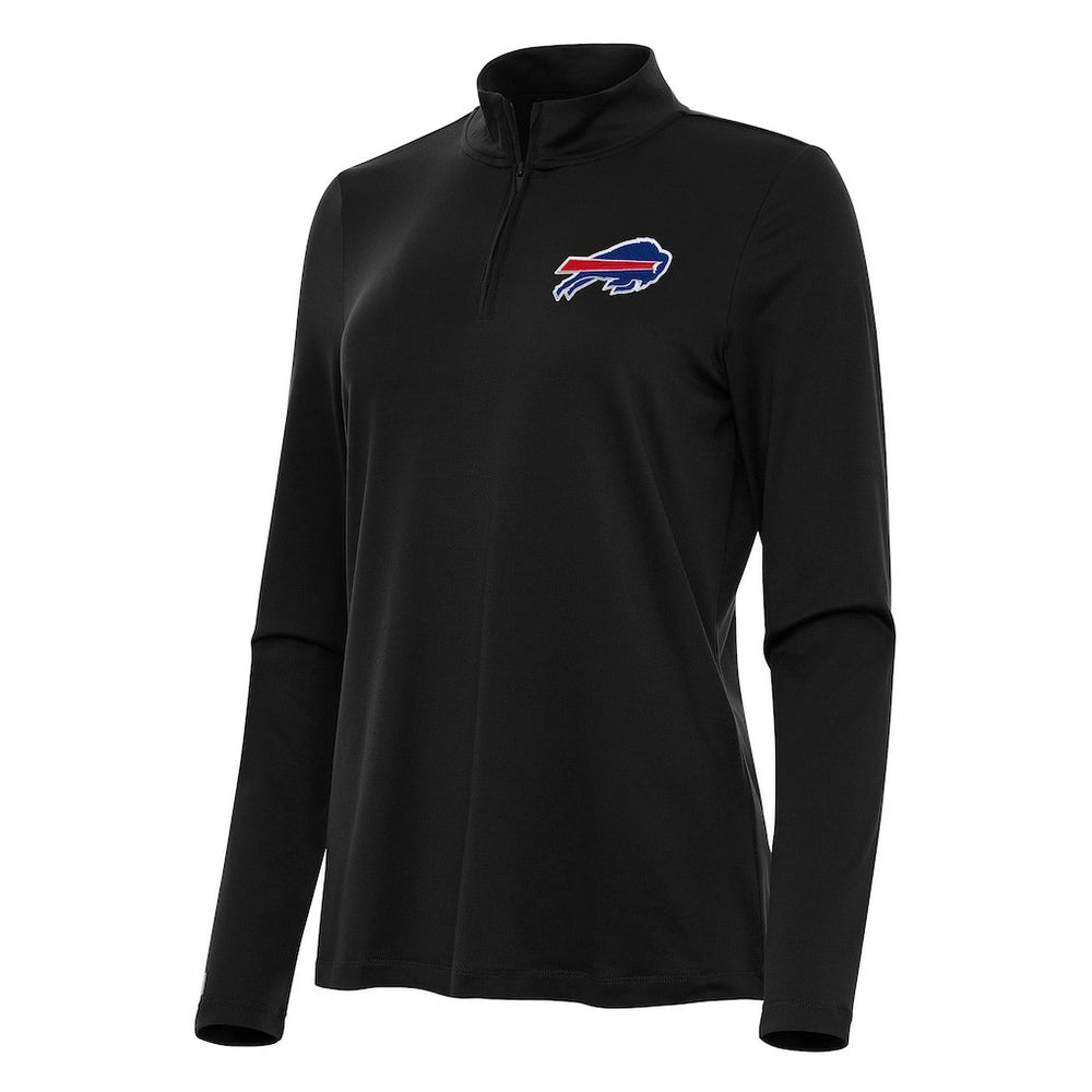 Buffalo Bills Antigua Women's Reprocess Quarter-Zip Top - Black Tops