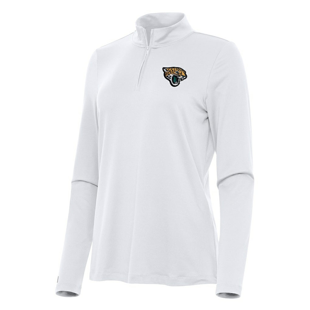 Jacksonville Jaguars Antigua Women's Reprocess Quarter-Zip Top - White Tops