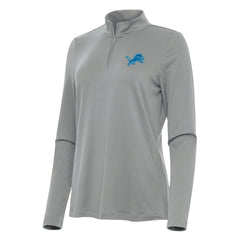 Detroit Lions Antigua Women's Reprocess Quarter-Zip Top - Gray Tops