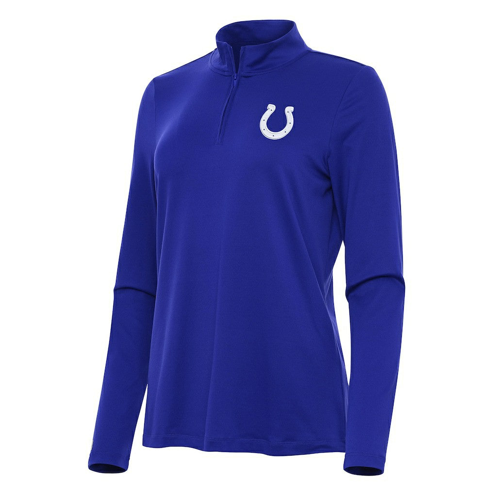 Indianapolis Colts Antigua Women's Reprocess Quarter-Zip Top - Royal Tops