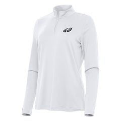 Philadelphia Eagles Antigua Women's Reprocess Quarter-Zip Top - White Tops