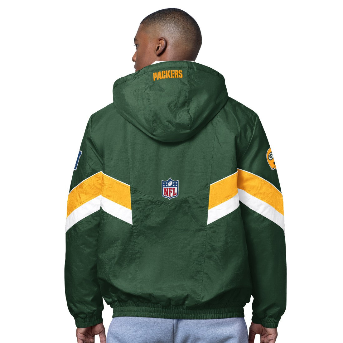 Green Bay Packers OVO x Starter Sideline Full-Snap Puffer Jacket - Green Jackets