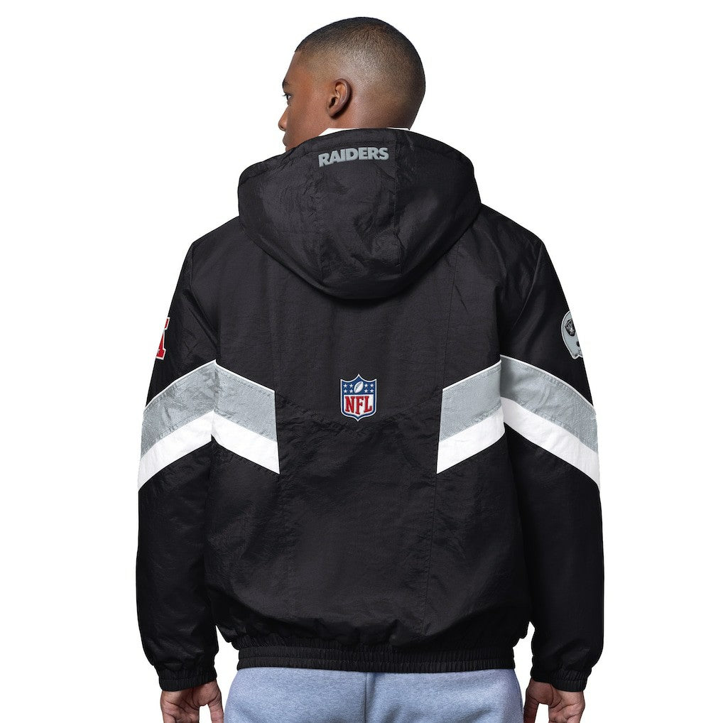 Las Vegas Raiders OVO x Starter Sideline Full-Snap Puffer Jacket - Black Jackets