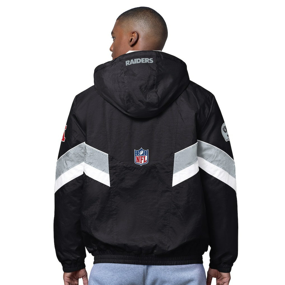 Las Vegas Raiders OVO x Starter Sideline Full-Snap Puffer Jacket - Black Jackets