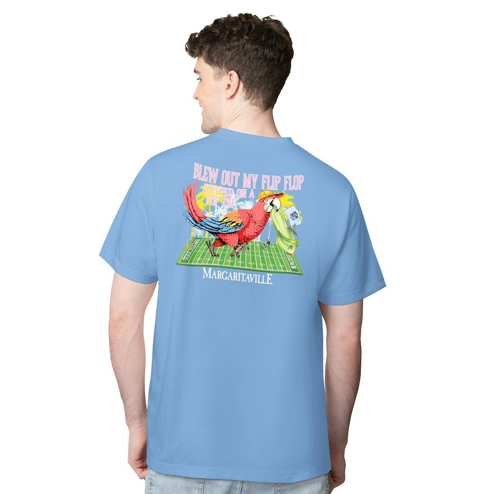 Dallas Cowboys Margaritaville Flip Flop T-Shirt - Light Blue T-shirts