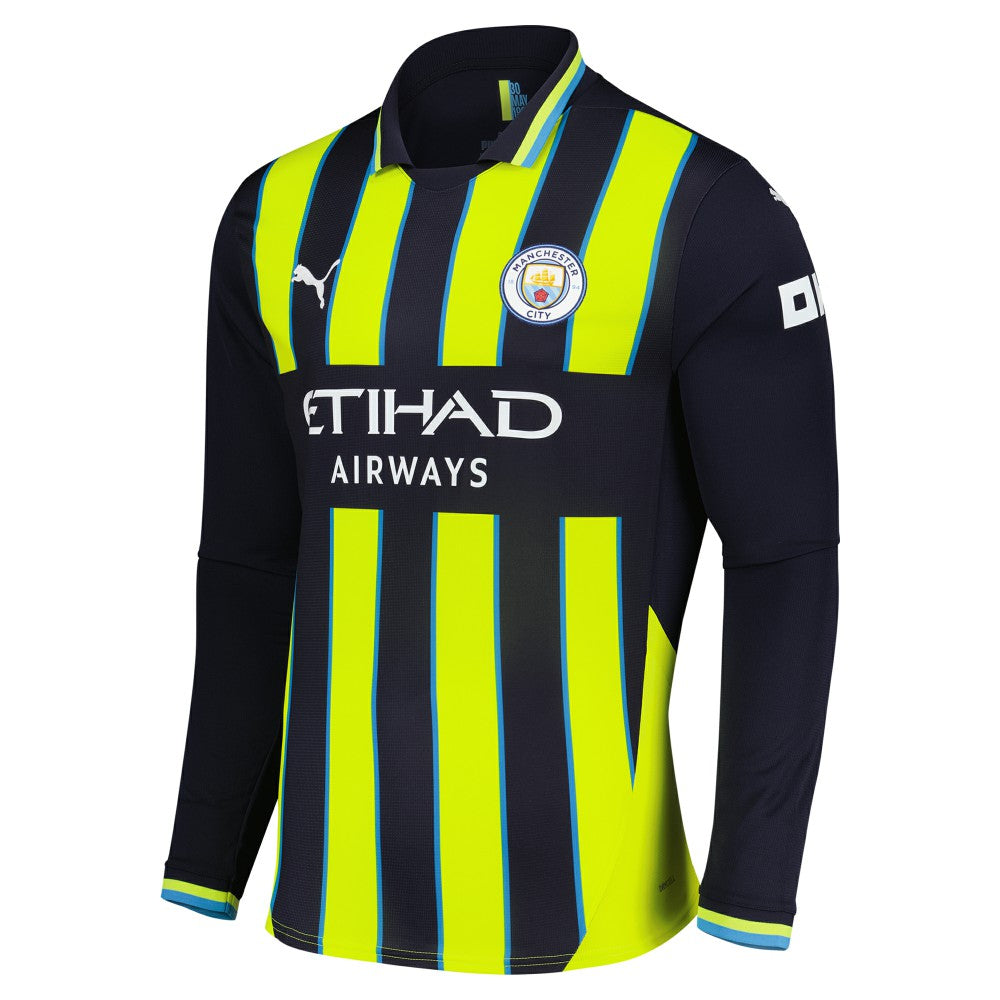 Manchester City 2024/25 Away Replica Long Sleeve Jersey Navy - Puma discount