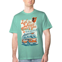 Baltimore Orioles Margaritaville Bus Waves Graphic T-Shirt - Mint T-shirts
