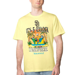San Diego Padres Margaritaville Five O'Clock Graphic T-Shirt - Yellow T-shirts
