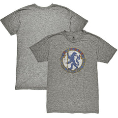 Chelsea 1863FC Retro Badge Vintage Tri-Blend T-Shirt Heather Gray