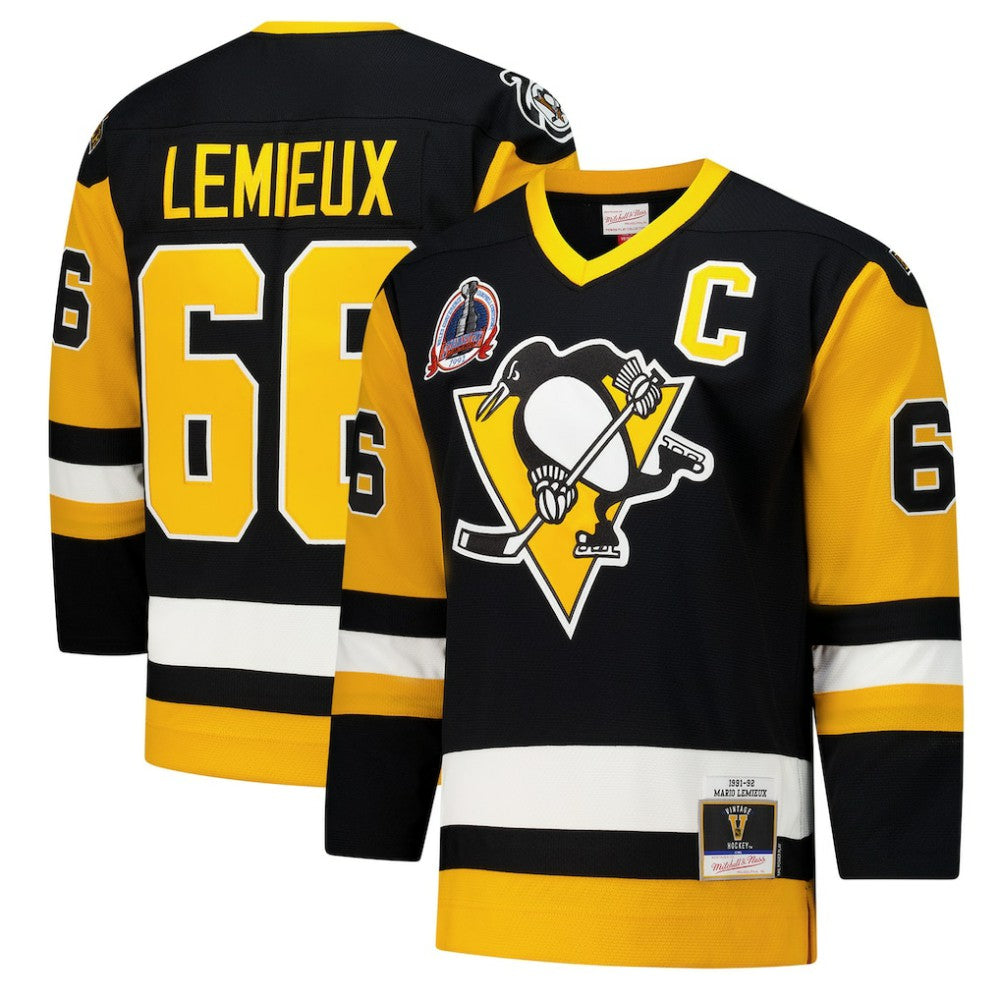 Mario Lemieux Pittsburgh Penguins 1991-92 Power Play Jersey - Black | US 201979067