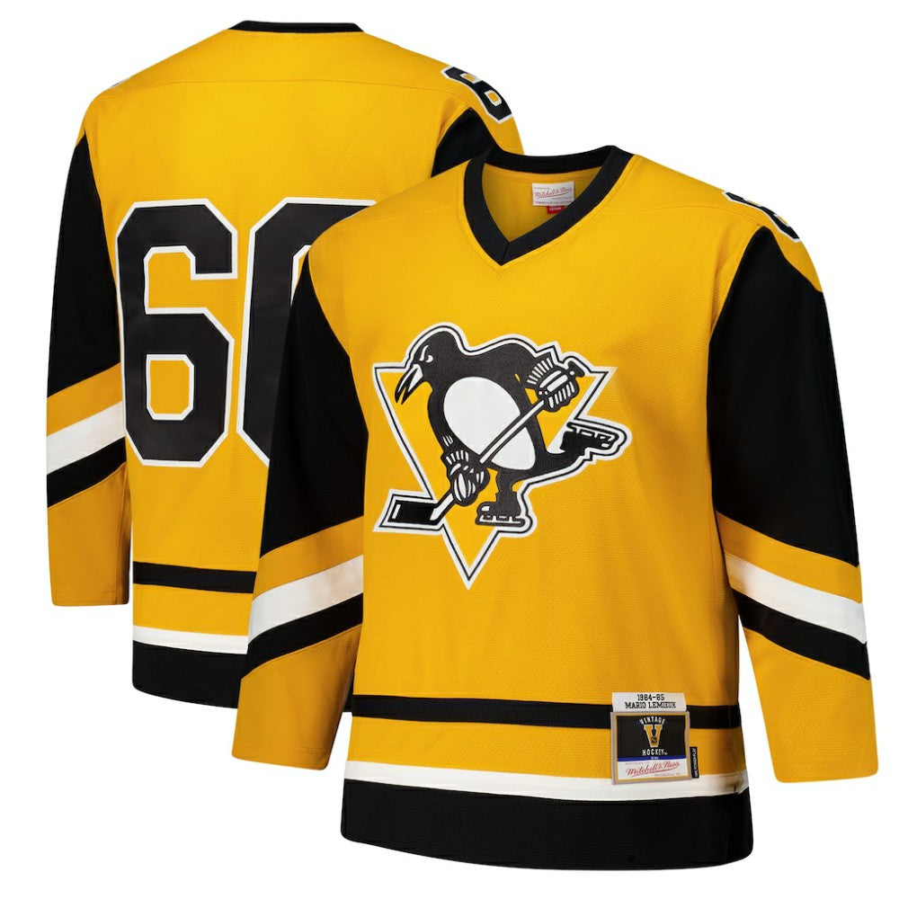 Mario Lemieux Pittsburgh Penguins 1984-85 Power Play Jersey - Gold | US 201979143