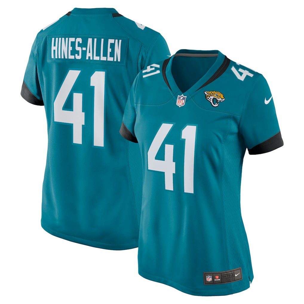 Josh Hines-Allen Jacksonville Jaguars Women's Player Game Jersey - Teal Jerseys