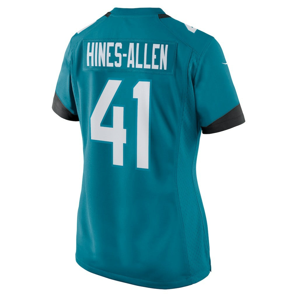 Josh Hines-Allen Jacksonville Jaguars Women's Player Game Jersey - Teal Jerseys