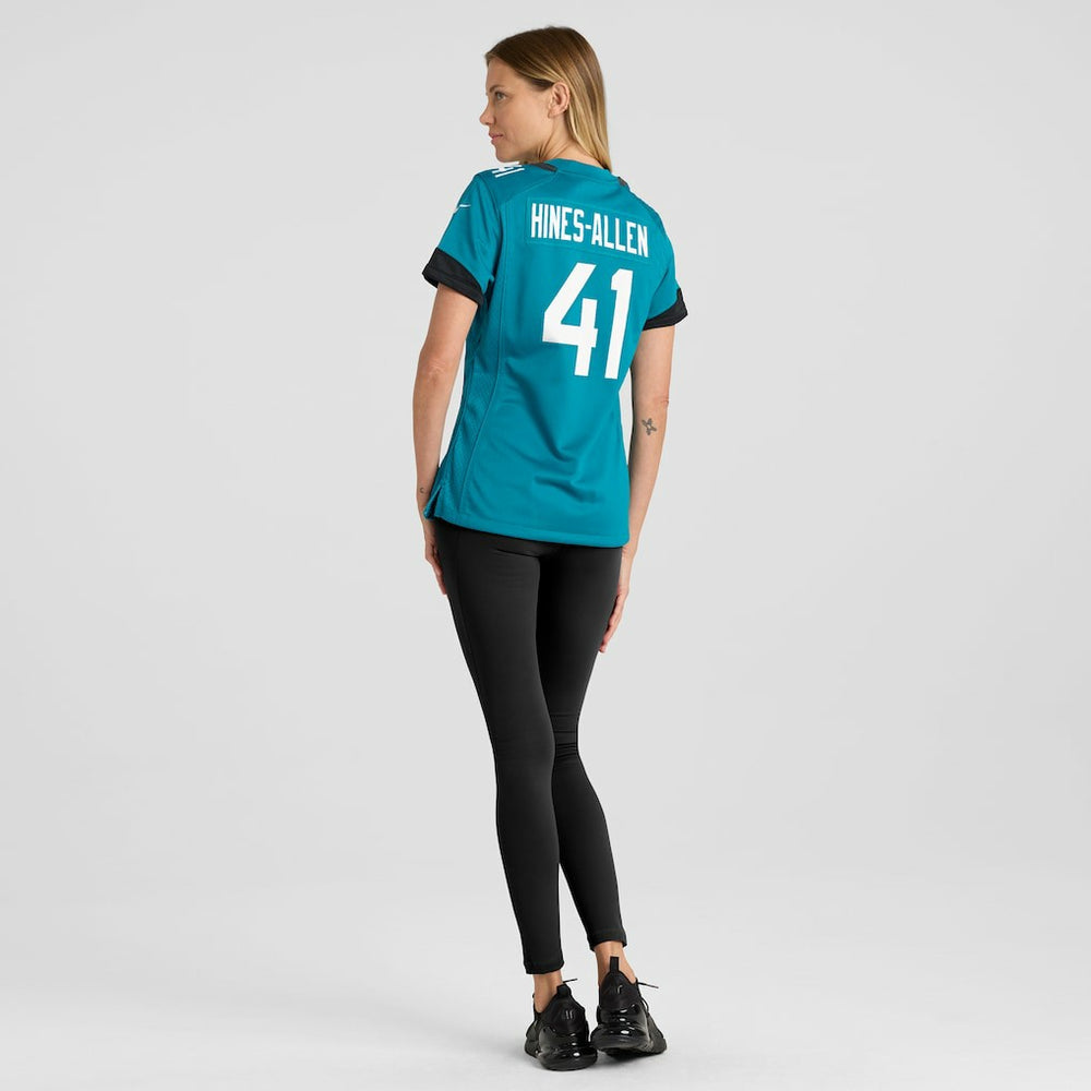 Josh Hines-Allen Jacksonville Jaguars Women's Player Game Jersey - Teal Jerseys