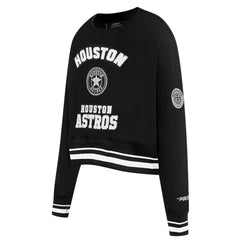 Houston Astros Pro Standard Women's Pearl Cropped Pullover Sweatshirt
 - Black Pullover