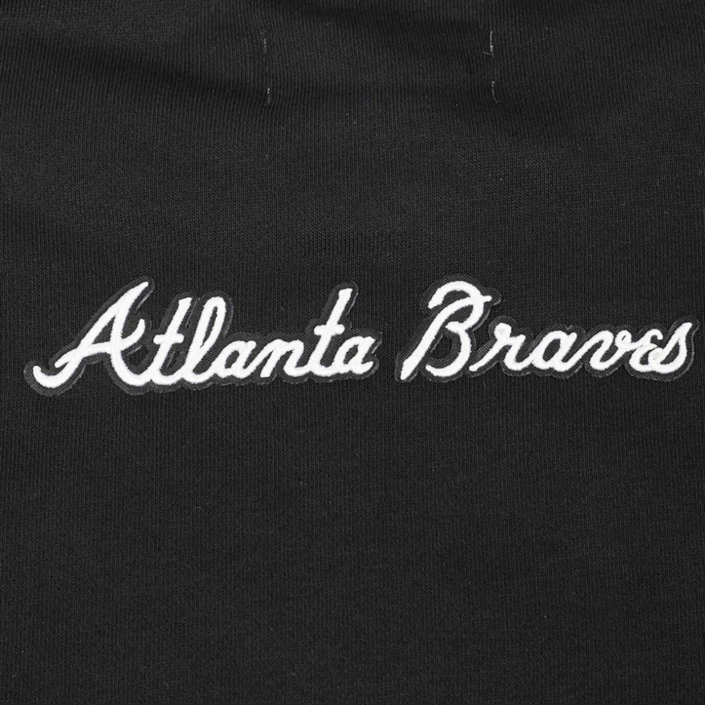 Atlanta Braves Pro Standard Women's Pearl Cropped Pullover Sweatshirt
 - Black Pullover