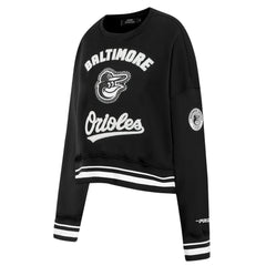 Baltimore Orioles Pro Standard Women's Pearl Cropped Pullover Sweatshirt
 - Black Pullover