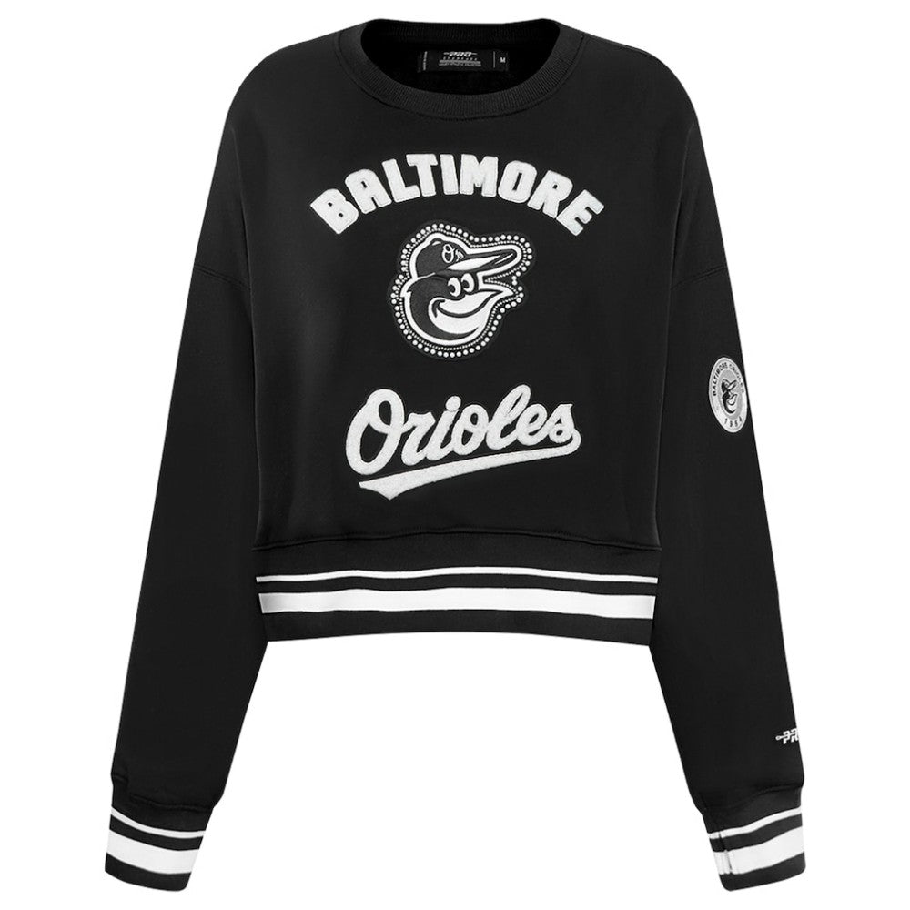 Baltimore Orioles Pro Standard Women's Pearl Cropped Pullover Sweatshirt
 - Black Pullover