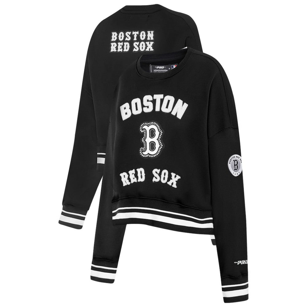 Boston Red Sox Pro Standard Women's Pearl Cropped Pullover Sweatshirt
 - Black Pullover