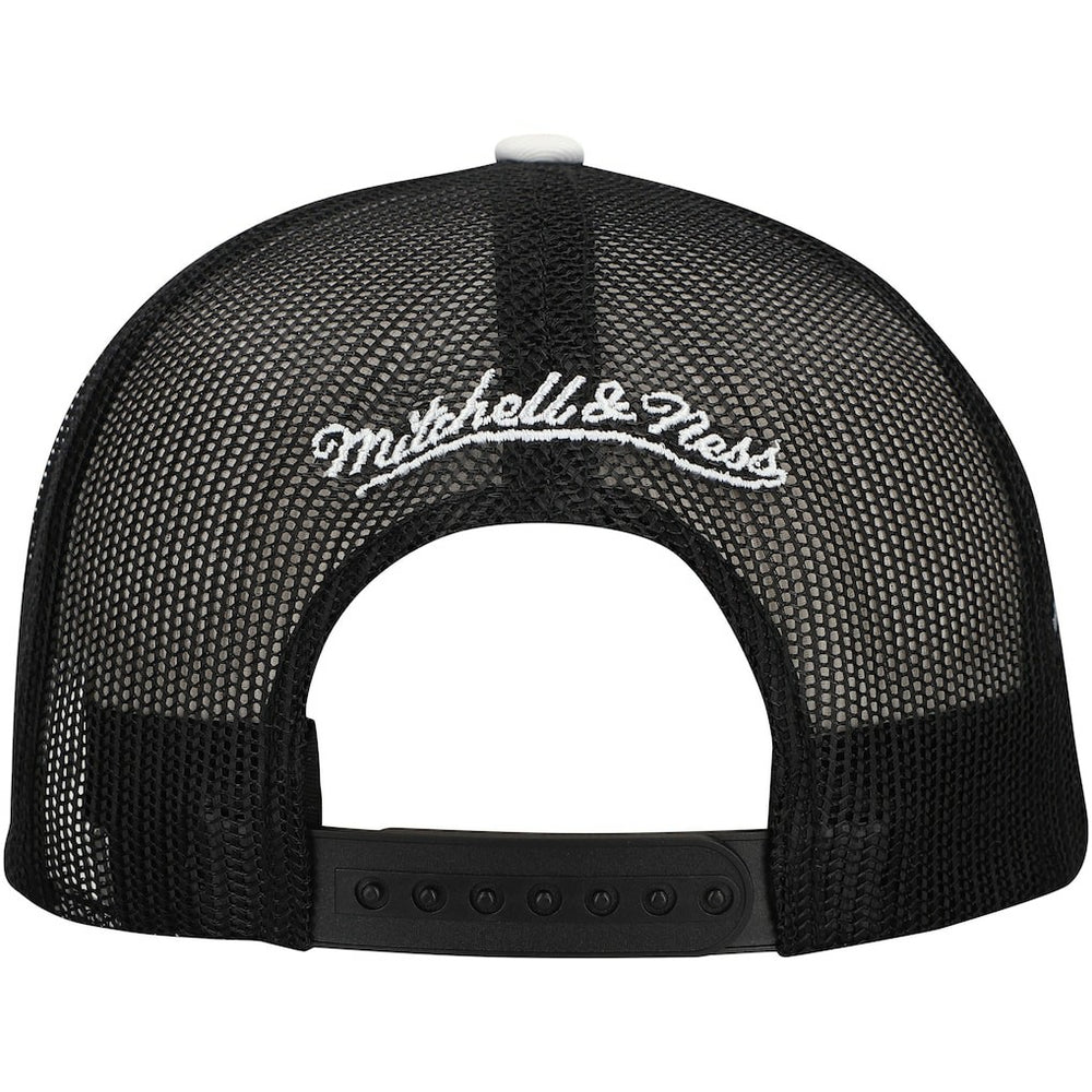 Brooklyn Nets Roper Trucker Snapback Hat Black - Mitchell & Ness
