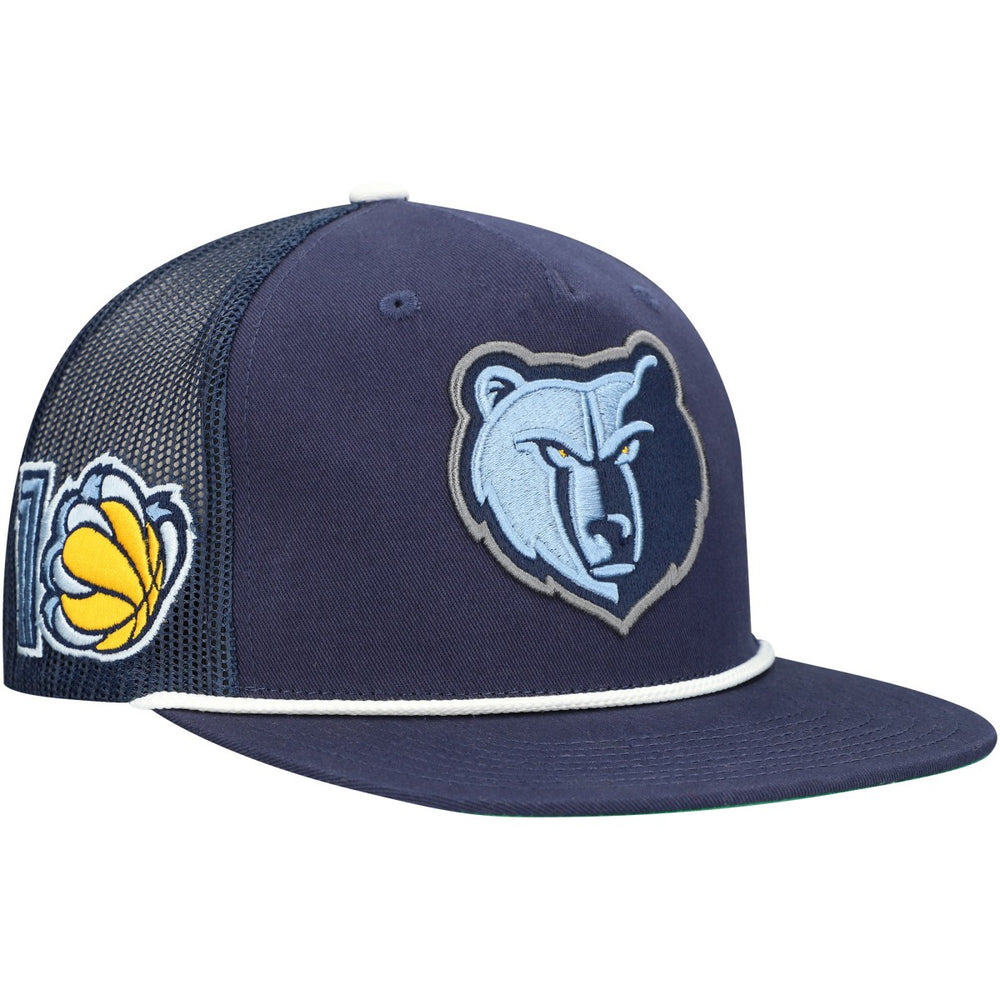 Memphis Grizzlies Roper Trucker Snapback Hat Navy - Mitchell & Ness outlet