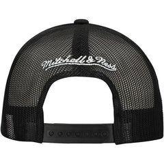 Brooklyn Nets Script Trucker Adjustable Hat Black - Mitchell & Ness outlet