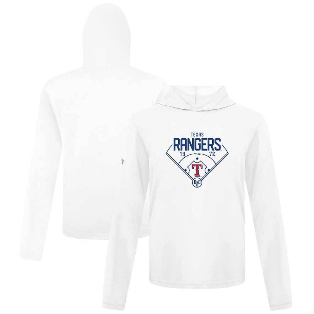 Texas Rangers Levelwear Anthem Home Field Pullover Hoodie - White Hoodies