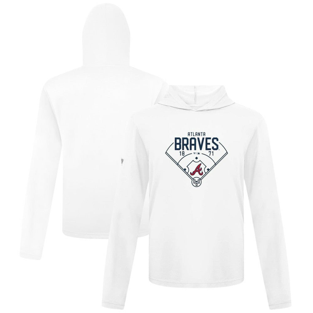 Atlanta Braves Levelwear Anthem Home Field Pullover Hoodie - White Hoodies