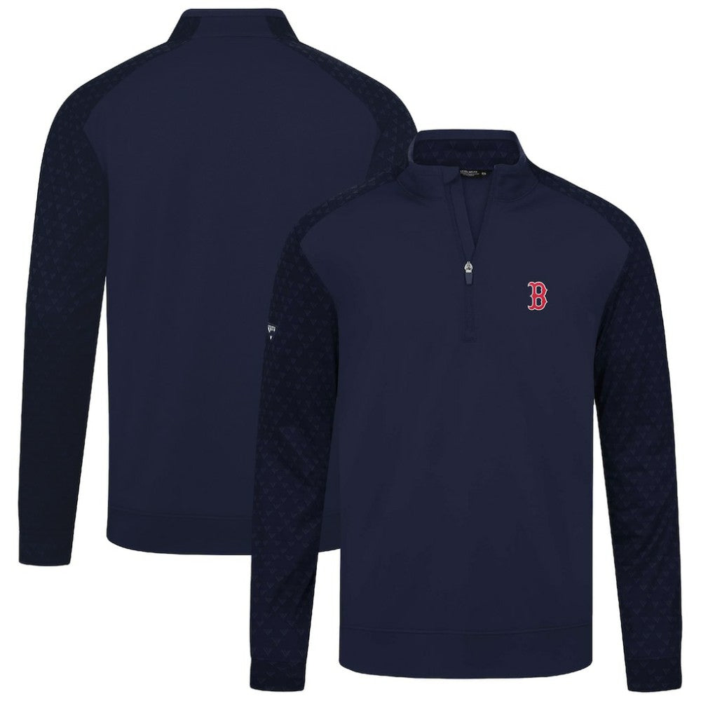 Boston Red Sox Levelwear Aztec Insignia 2.0 Quarter-Zip Pullover Top - Navy Pullover