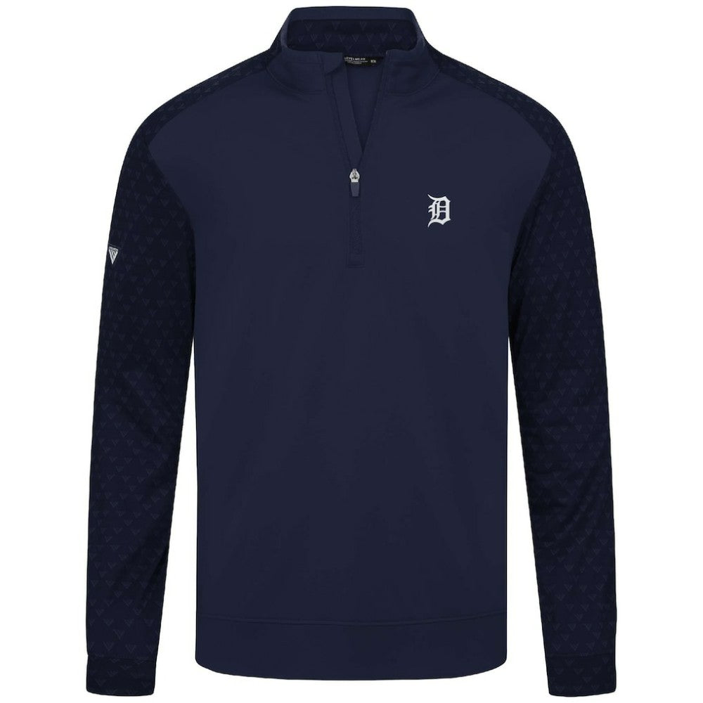 Detroit Tigers Levelwear Aztec Insignia 2.0 Quarter-Zip Pullover Top - Navy Pullover