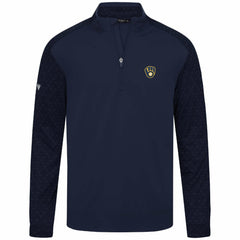 Milwaukee Brewers Levelwear Aztec Insignia 2.0 Quarter-Zip Pullover Top - Navy Pullover