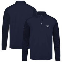 New York Yankees Levelwear Aztec Insignia 2.0 Quarter-Zip Pullover Top - Navy Pullover